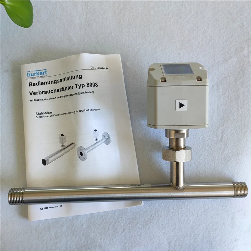 Burkert8008 Gas Flowmeter Measuring Instrument Baode With Pipeline.