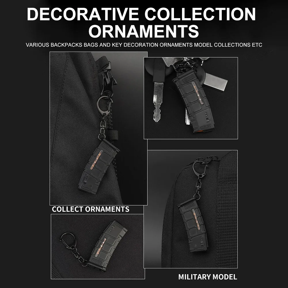 Mag Mô Hình Mini Móc Khóa Chiến Thuật Ba Lô Đồ Trang Trí 5.56Mm Tạp Chí Trang Trí Móc Khóa Bóng Sơn Phụ Kiện Ngoài Trời Dụng Cụ