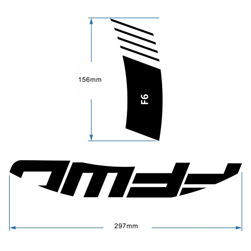 ملصق تزييني مقاوم للماء لتغيير لون مجموعة عجلات الدراجة الهوائية FF F6R موديل 202، ملصق دائري للإطار الكربوني، موديل جديد