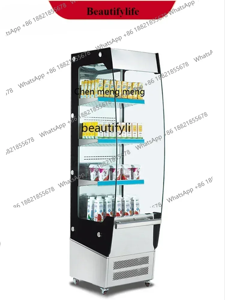 

Hot sales Vertical Display Cabinet Air-Cooled Drinks Fruit Drinks Refrigerated Cabinet Bread Heated Display Cabinet