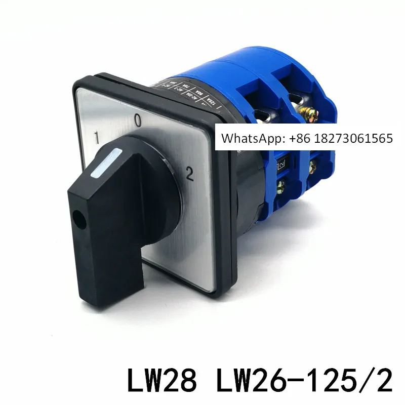 

Преобразовательный переключатель LW26-125/2 с тремя уровнями и двумя секциями, двойной выключатель питания LW28-125A для вращения вперед и назад.
