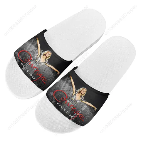 सेलीन डायोन माई हार्ट विल गो ऑन स्लिपर्स होम वाटर शूज़ सिंगर पुरुष महिला किशोर बीच पूल सैंडल कस्टम समर स्लिपर 8 best sales सेलीन जूते - №2