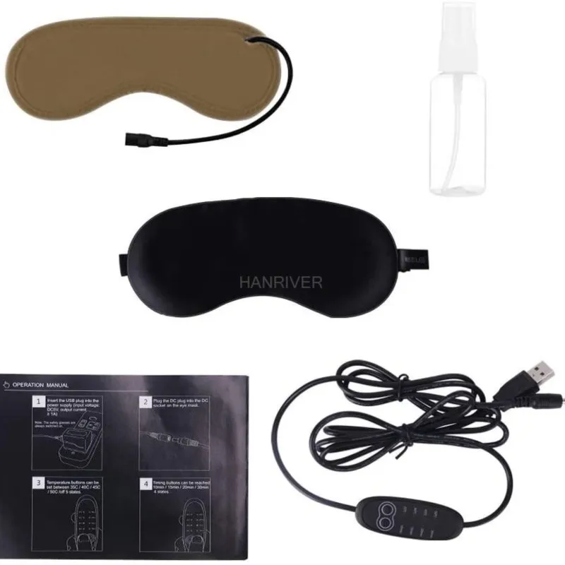 

Steam eye mask, heating eye mask for men and women, sleep blackout eye mask, USB plug-in heating