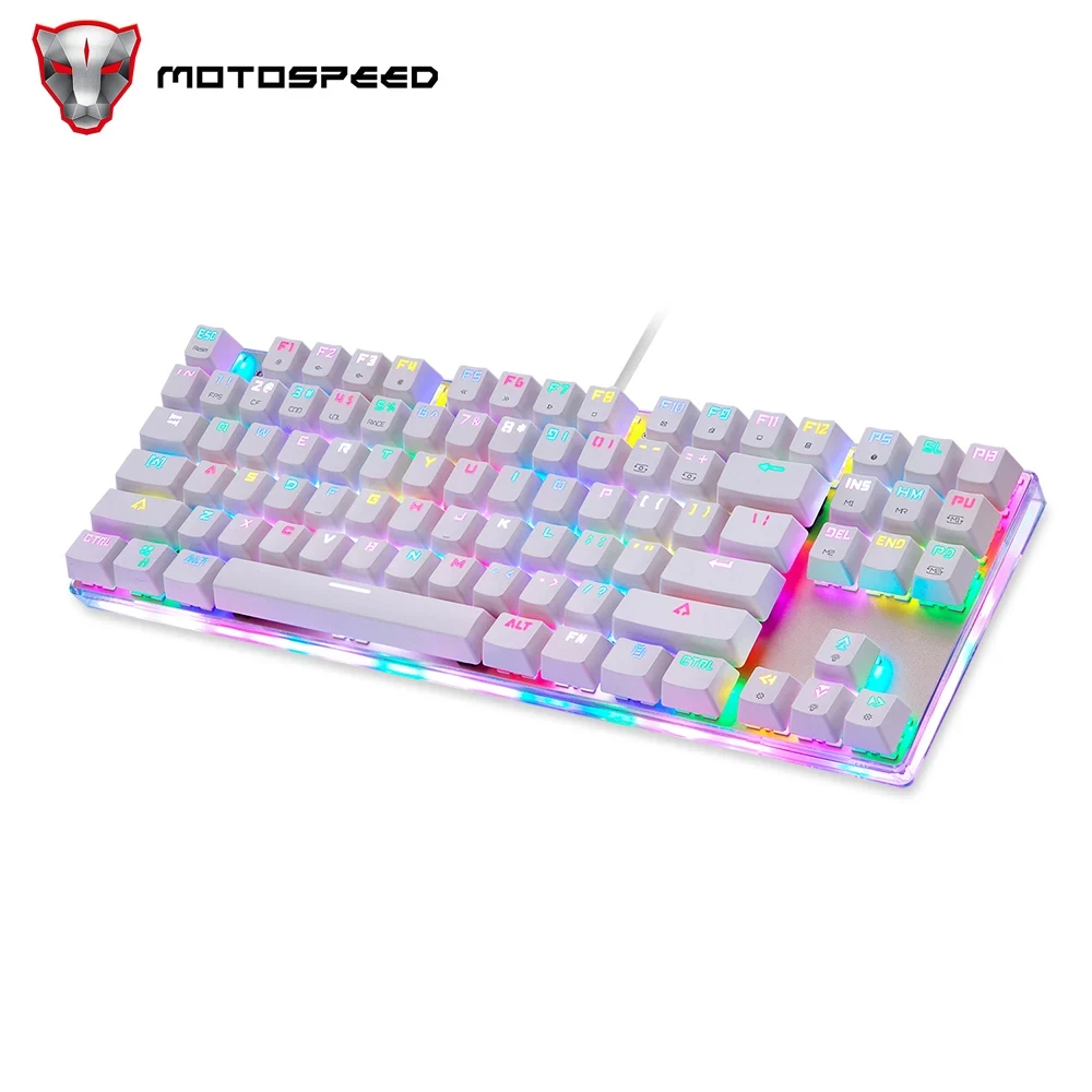 

Motospeed K87S Gameing Mechanical Keyboard LED With RGB Backlight USB Wired 87 Keys Red Blue Switch For PC Computer Laptop Gamer