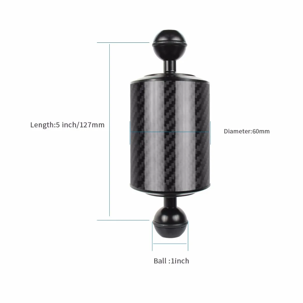 Tauchen DSLR Kamera käfig Dual Handheld Tray Halterung Buttery Clip Kohle faser Verlängerung sarm schwimmende Stativ halterung für Gopro 13 – Detail 9