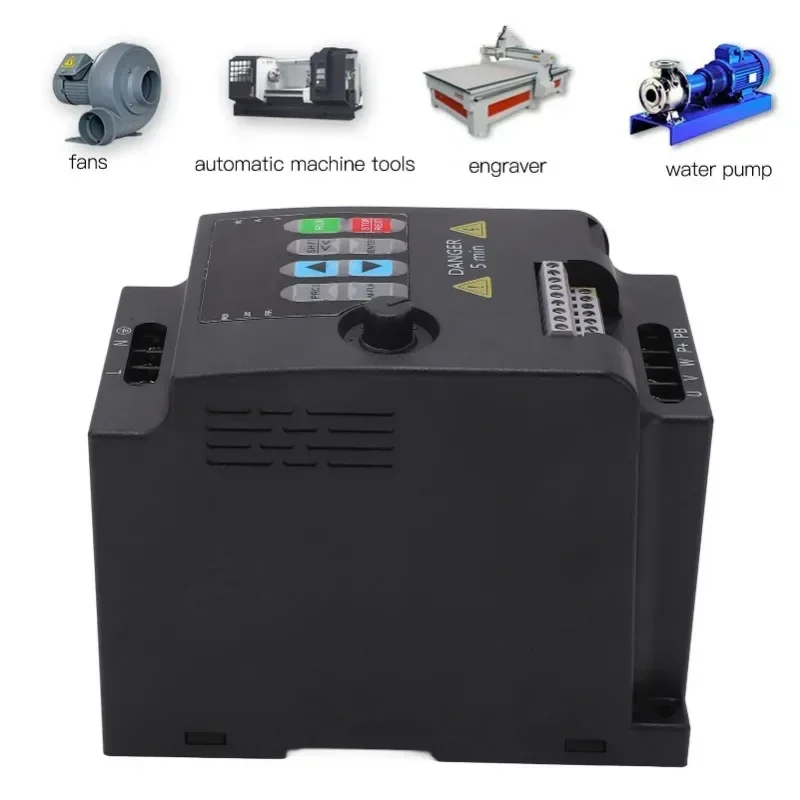 new   Variable Frequency Drive 2.2KW Single Phase To 3 Phase VFD Mini Frequency Inverter AC 220V Input AC 0‑220V Output