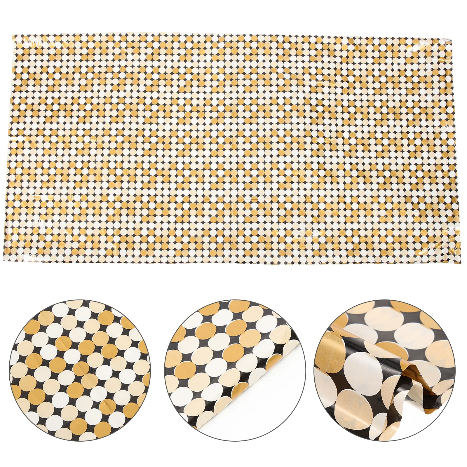 Sequin Tablecloth Golden Sparkle Rectangle Table Runner for Party Decoration Disco Dining Room Celebration