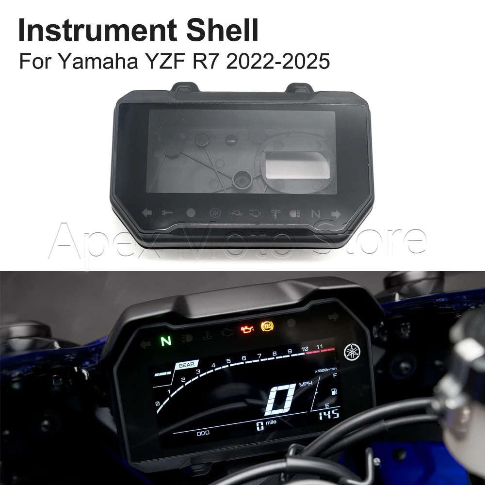 Motorcycle Gauges Cover Case Tachometer Speedometer Housing Shell For Yamaha YZF R7 YZF-R7 2022 2023 2024 2025