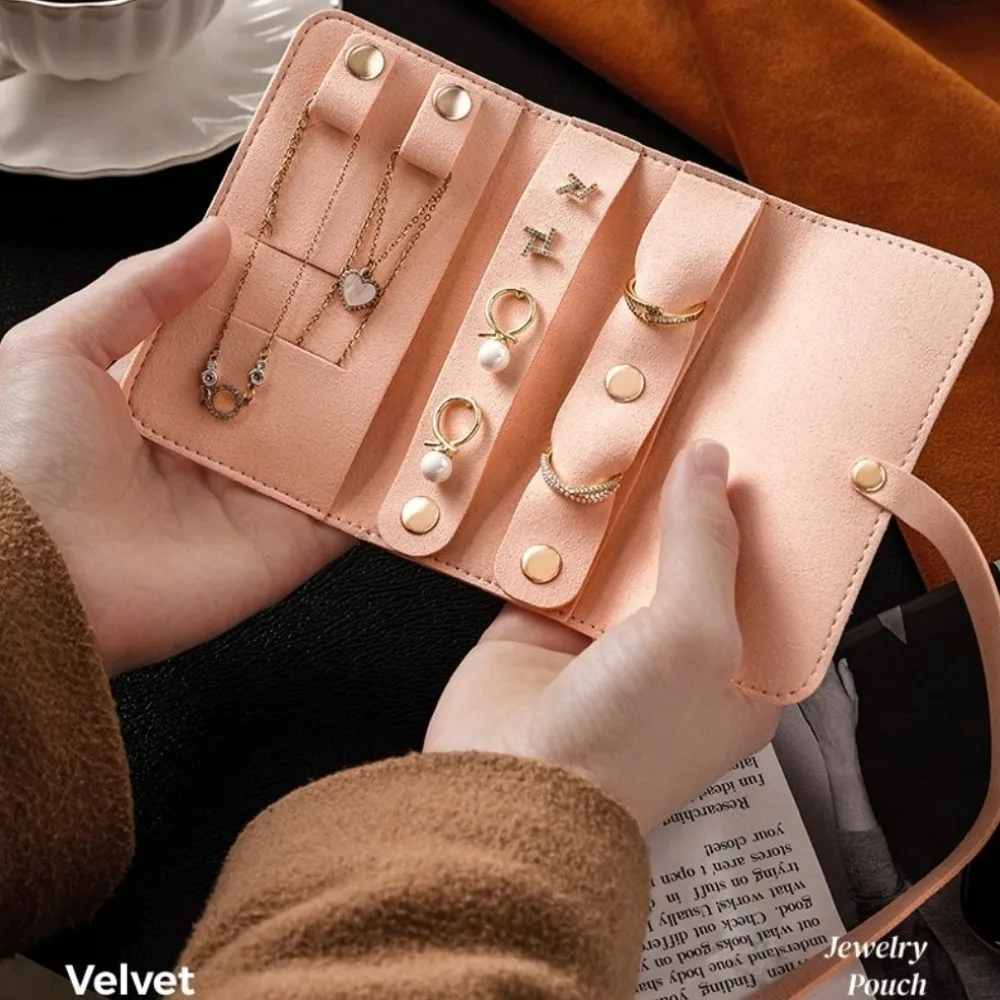 롤업 주얼리 보관 가방 접이식 휴대용 귀걸이 디스플레이 파우치 핸드헬드 포장 정리함 주얼리 케이스 반지