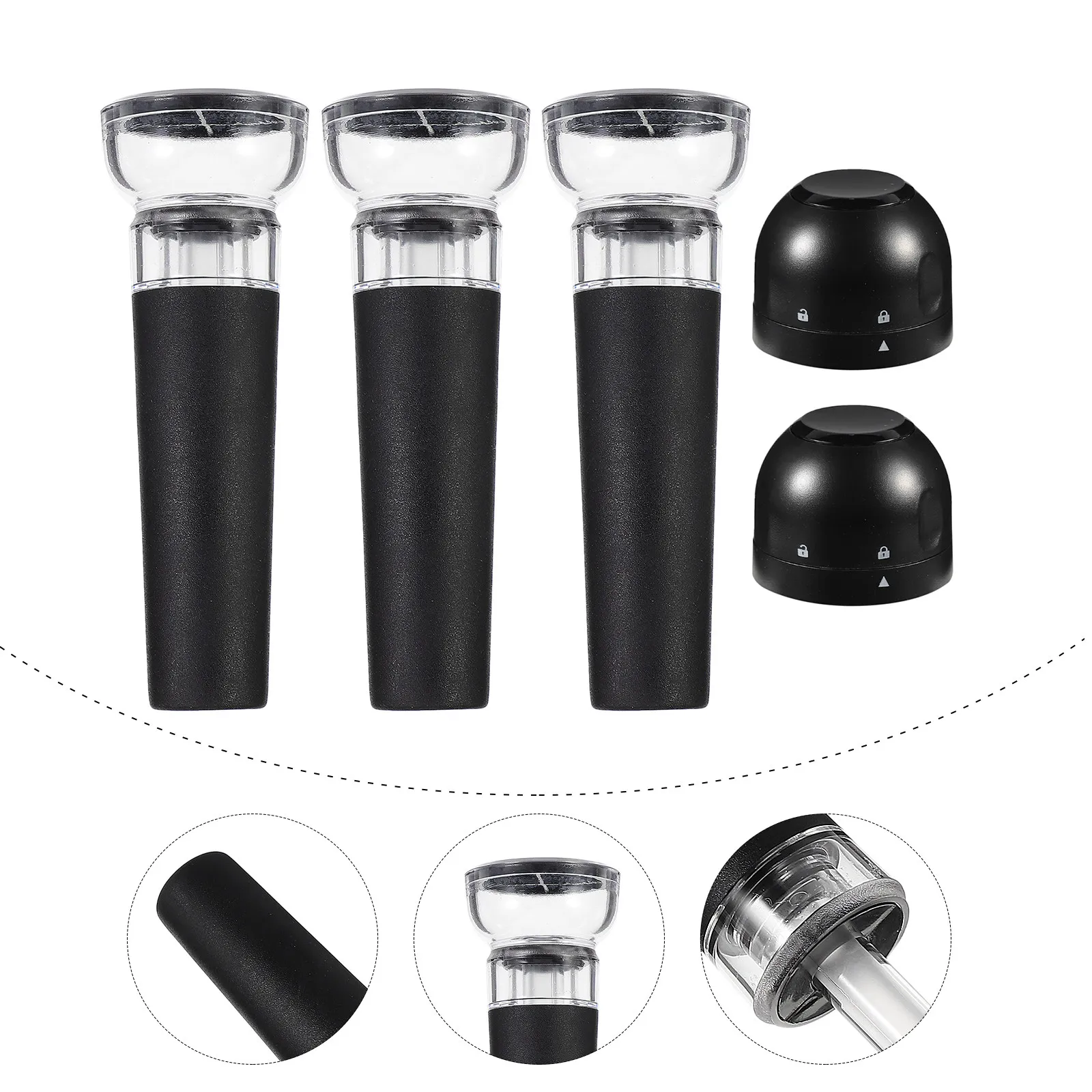 1Set Smart Vacuum Wine Stopper for Red Wine and Fresh Keeper Food Grade Material Long Term Preservation Sealed Bottle
