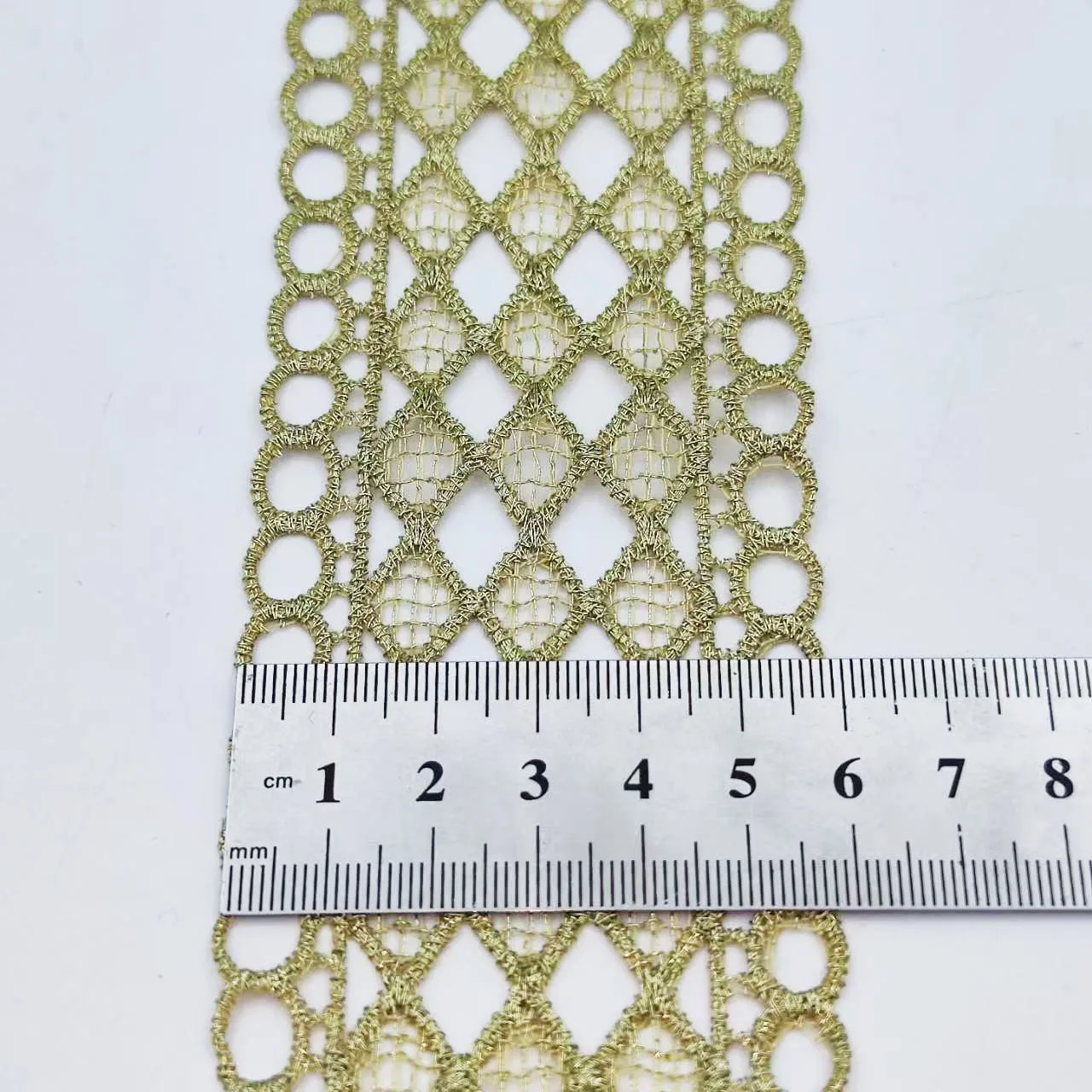 6cm Wide Gold Thread Sewing lace Fabric Mesh Accessories Golden Hollow Embroidery Trims Fringe Skirt Clothes Accessories