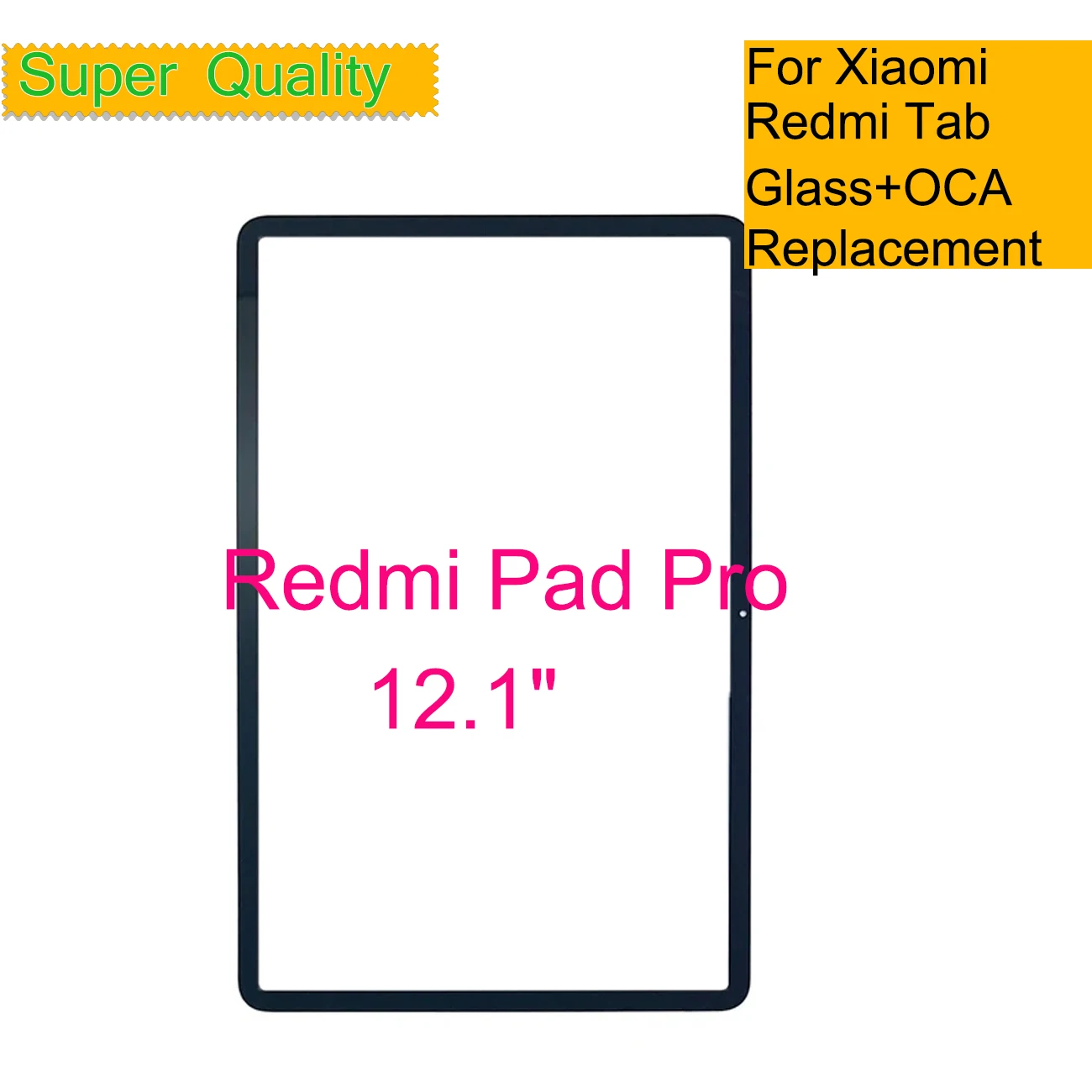 10Pcs/Lot For Xiaomi Redmi Pad Pro 2024 Touch Screen Panel Tablet Front Outer LCD Glass Lens For Redmi Pad Pro With OCA Repair