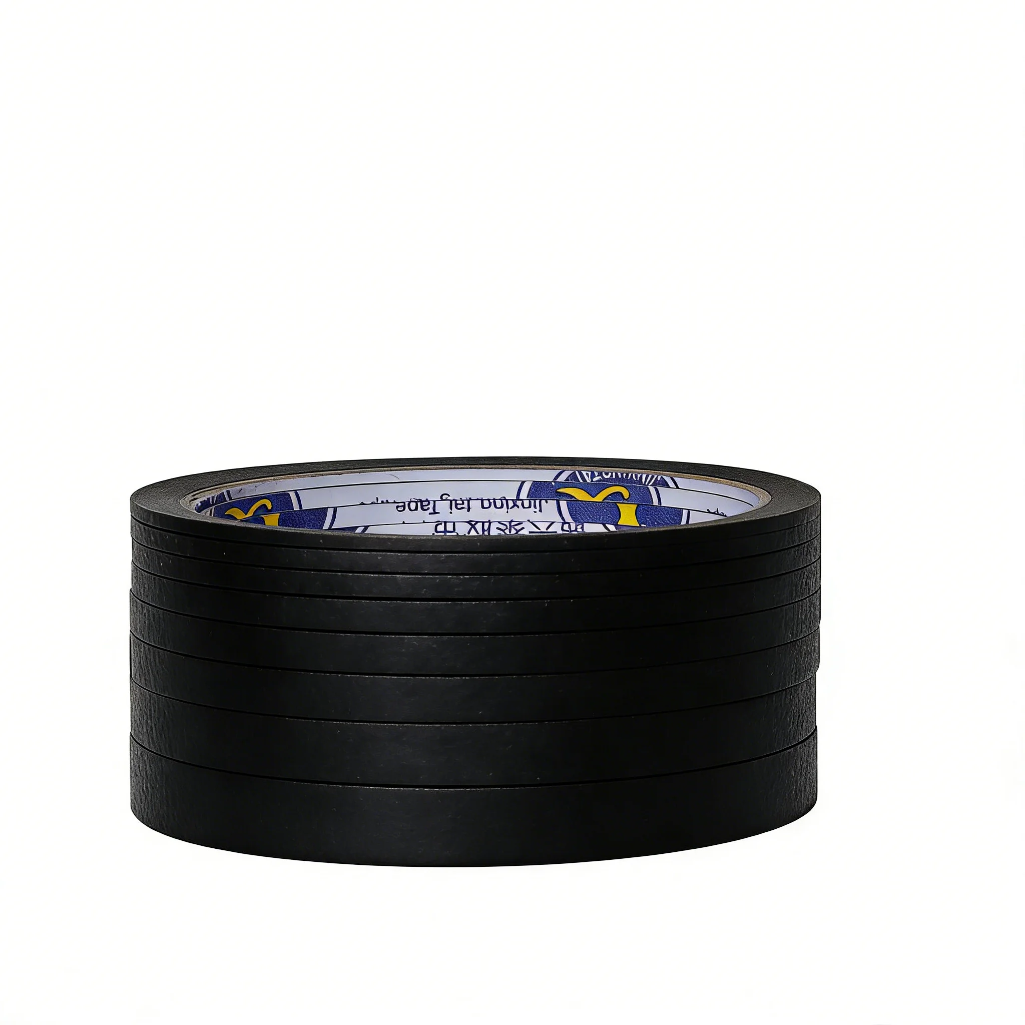 8 Rolls Black Fine Line Masking Tape Set, 2mm-10mm x 25M Each, Multi-Purpose Adhesive Tape for Nail Art, Painting, Spray Paint,