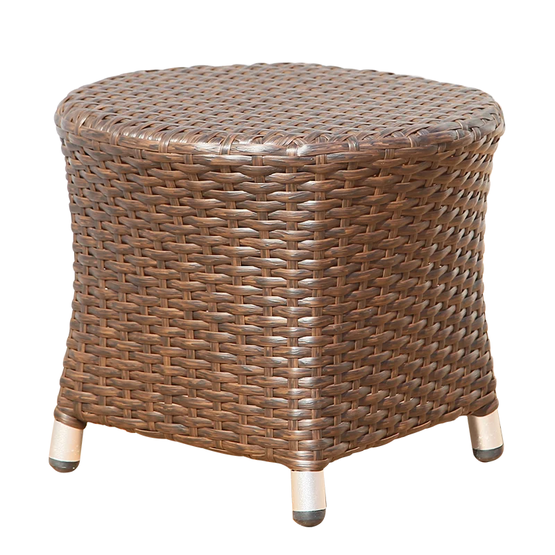 

Balcony for changing shoes, outdoor rattan weaving, simple modern leisure, outdoor courtyard wood grain corner stool