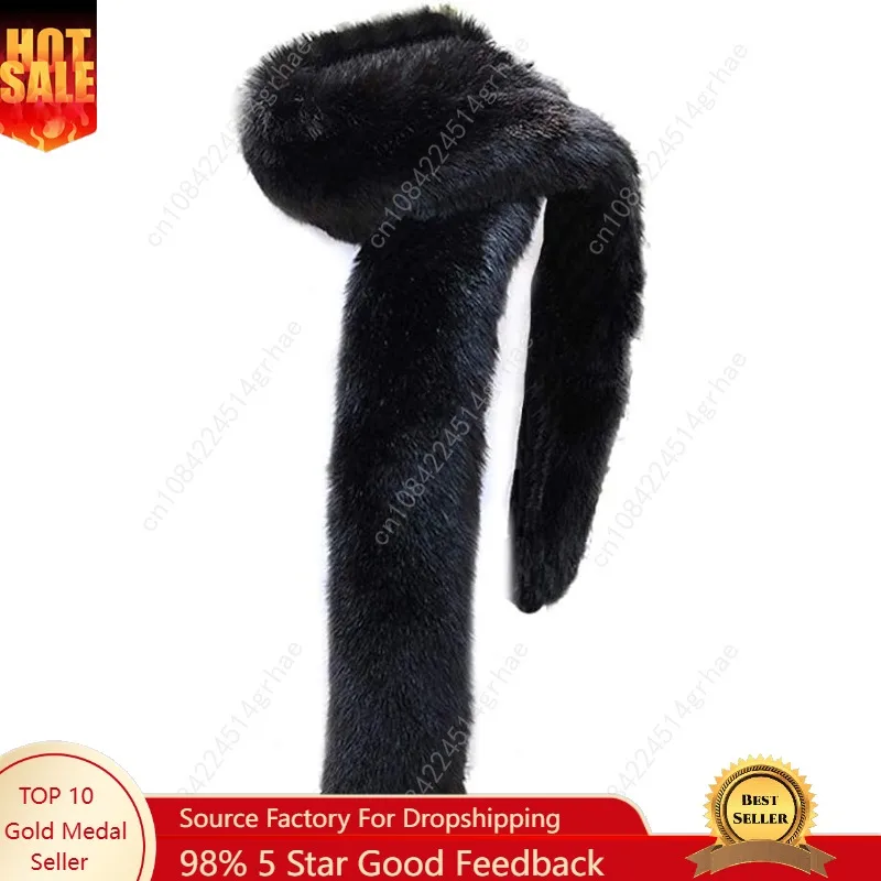 

Bettli Women's Men's Extra Large Faux Fox Raccoon Fur Scarf Collar Stole Shawl