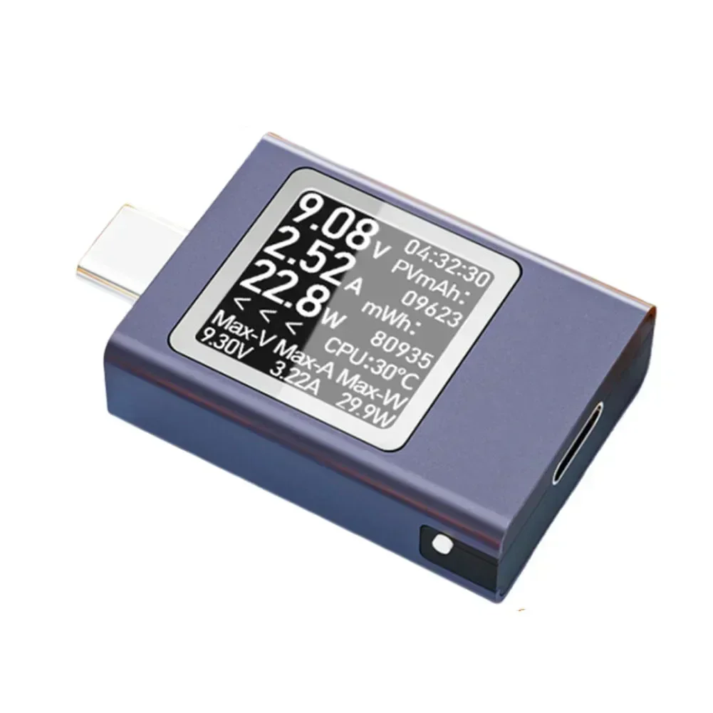 HDC-085C Type-C Tester DC Digital Voltmeter Amp Current Meter 4.5~50V 0~12A Type-C Voltage Current Tester USB Power Meter