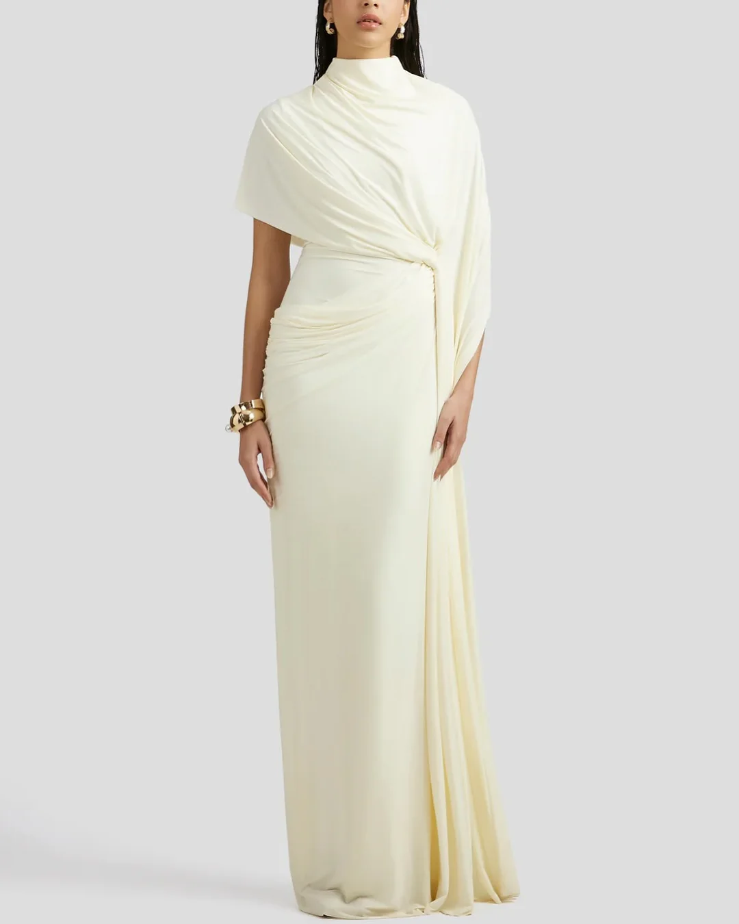 Customized Exquisite Pure High Collar Evening Dress Temperament Sheath Celebrity Gowns Fashion Ribbons Special Occasio image 2