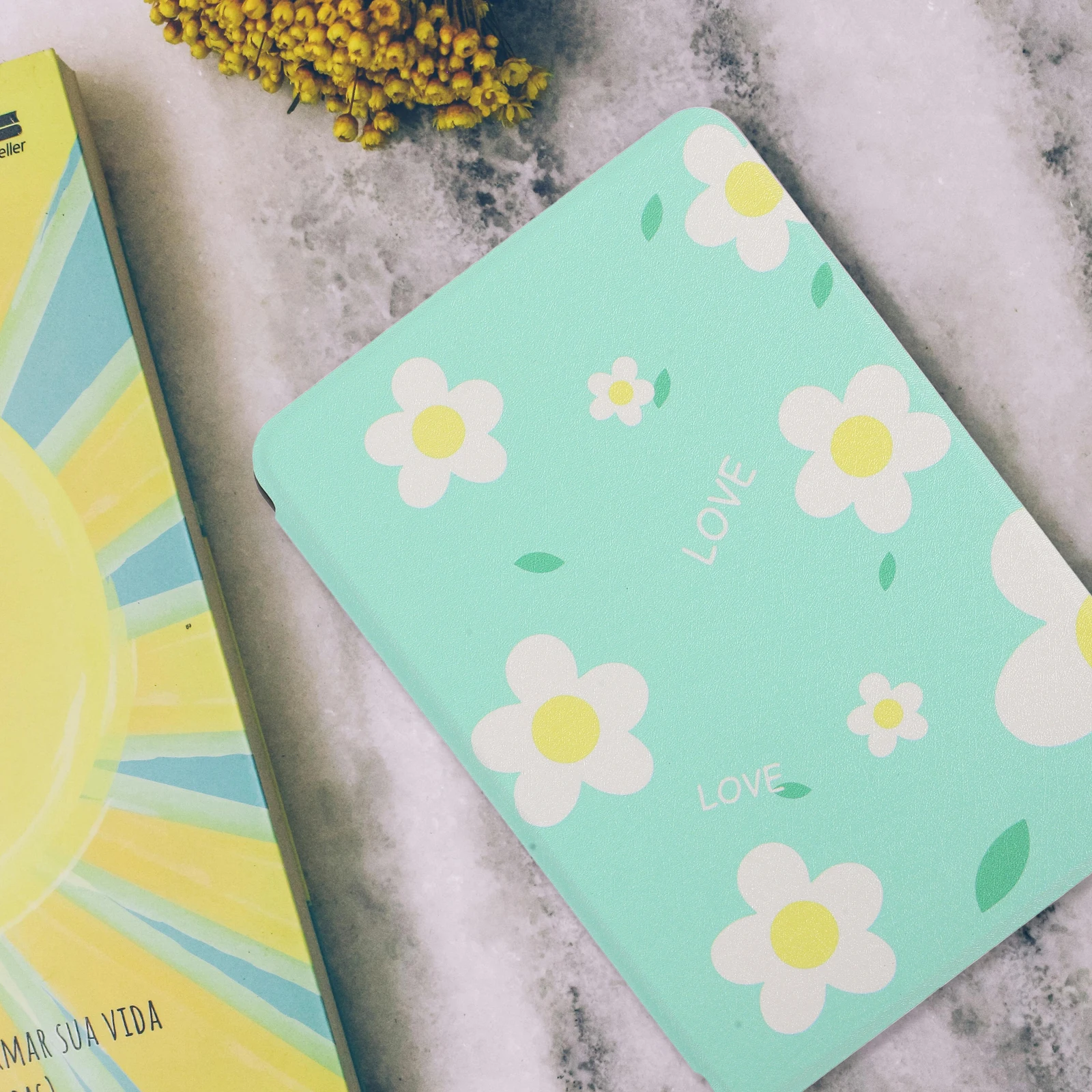

Silicone Cover for E-book Electric Reader Case Shockproof Protective Tablet Cover Fashionable Floral Pattern Easy