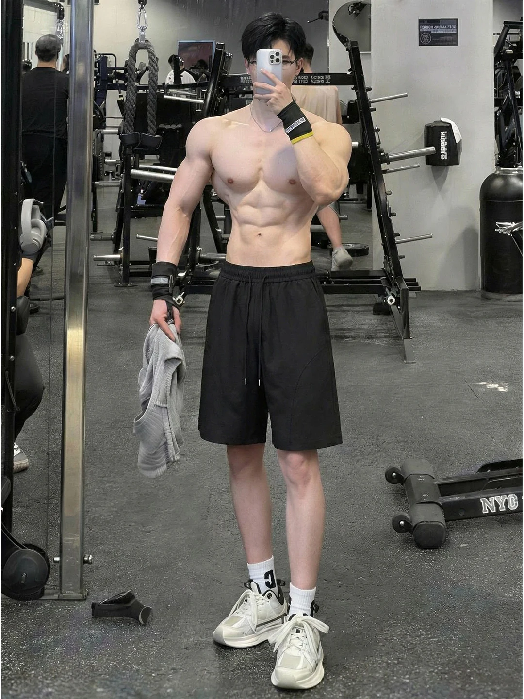 

Qui Dry Baskeall orts Men's Summer Thin Five-Quarter Fitn Sports orts Bla Beach Outdoor Casual Polyester Fiber