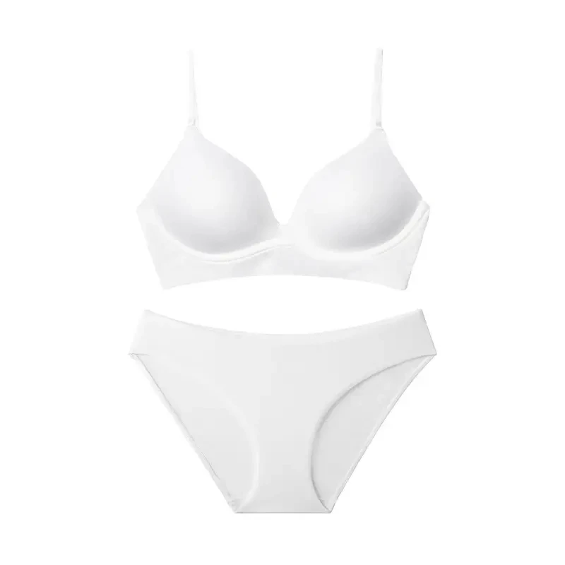 Set reggiseno e mutandine Sexy set sportivo senza cuciture per ragazza intimo senza ferretto slip morbidi Bralett da donna