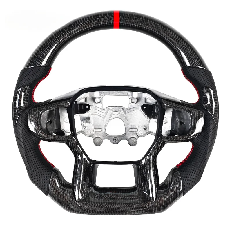 

For Ford Raptor Ranger Custom Perforated Leather Carbon Fiber Steering Wheel