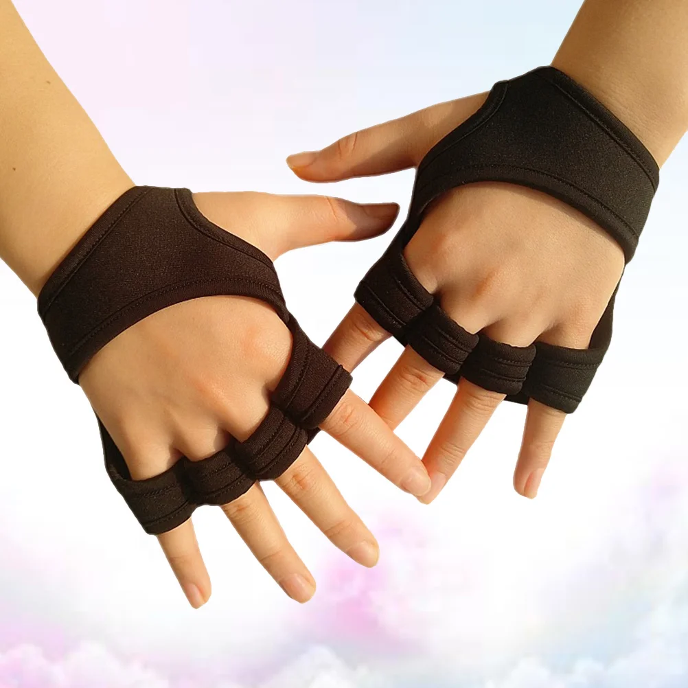 

Anti-Slip Gym Gloves Black Size L For Men Women Padded Wrist Strap Half Finger Workout Weight Lifting Fitness Equipment