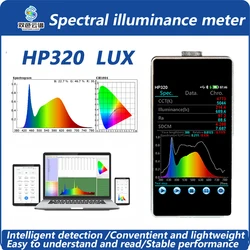Analizatory widma spektralnego miernika natężenia oświetlenia kolorowy urządzenie do pomiaru temperatury ręczny miernik światła hp320