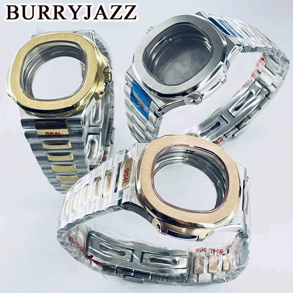 BURRYJAZZ 42mm Parrot Case NH35 NH36 NH34 NH38 NH70 NH72 ETA2824 PT5000 Miyota8215 Watch Case Sapphire Crystal Waterproof