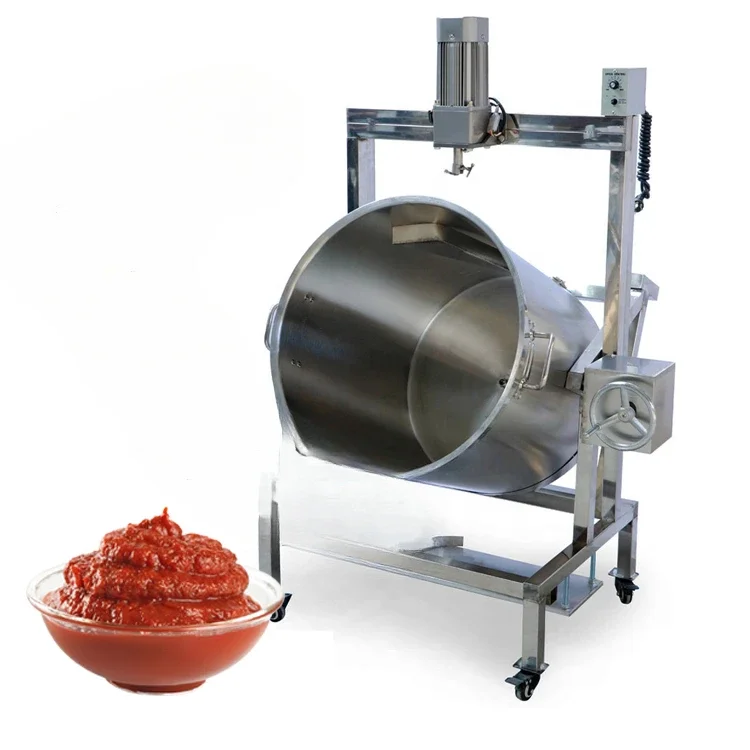 

50L chili tomato sauce cooker and mixer soup Congee cooking kettle curry sauce making machine