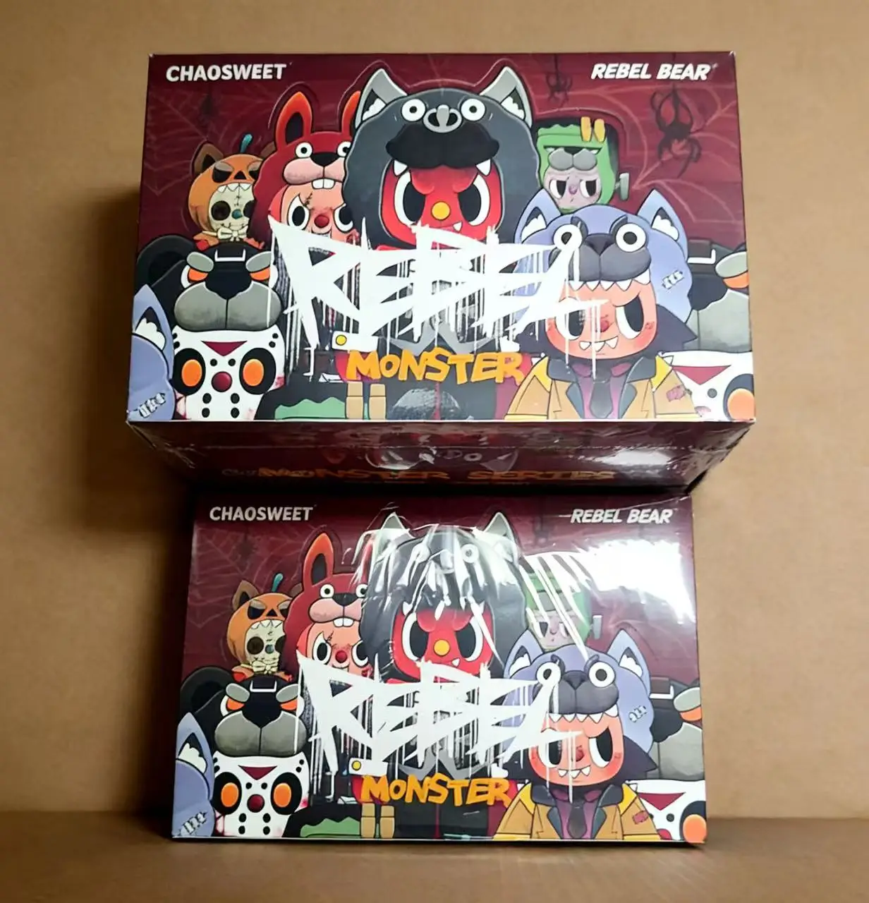 

New Genuine Rebel Bear Monster Series Blind Box Figurine Trendy Toy Desktop Ornament Keychain Surprise Box Gift For Girls Boys