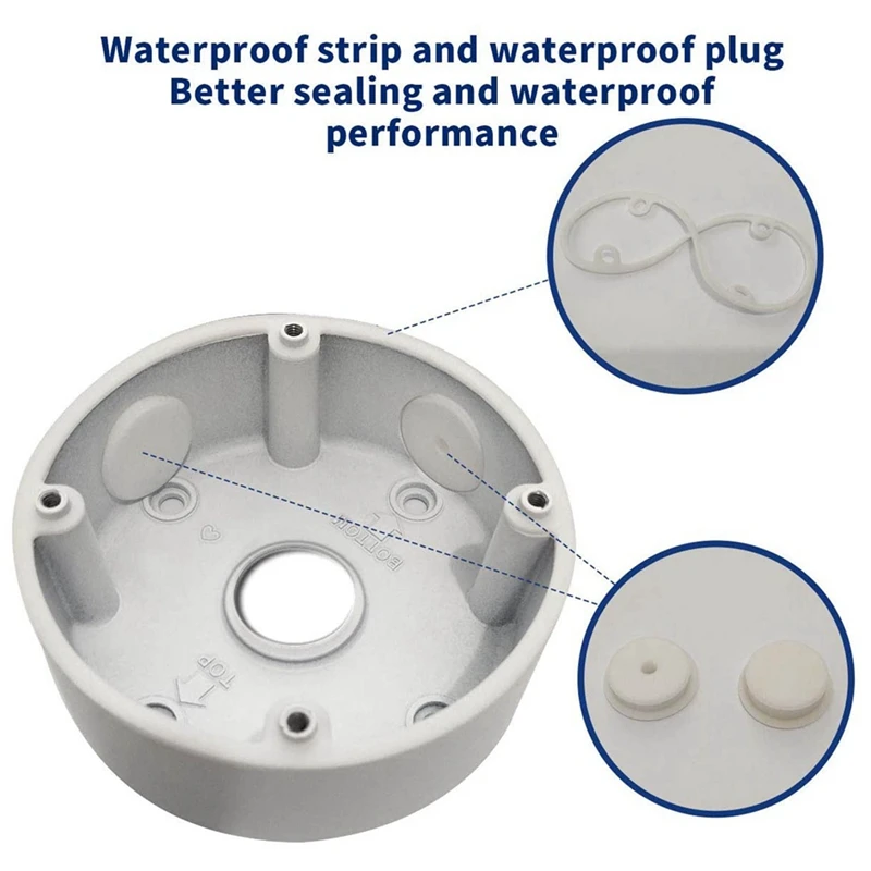 Universal Security Camera Junction Box Mount Bracket,Outdoor Use Waterproof Wall Ceiling Mount Cable Base Boxes