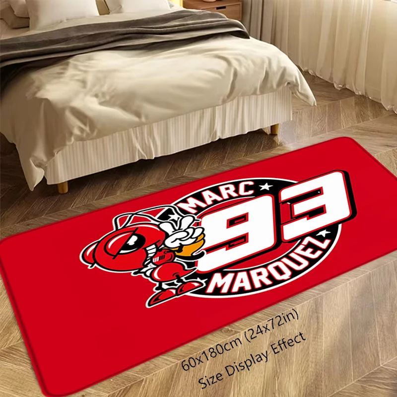 Tapis de sol intérieur antidérapant Marc M-Marquez 93, tapis de sol antidérapant pour entrée, cuisine, chambre à coucher, tapis de chevet, décoration de la maison