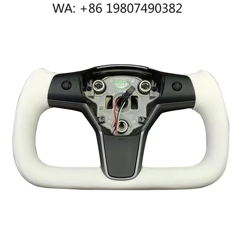 Volante Moderno Yoke, Textura de Fibra de Carbono Preto Fosco, Novo Acessório de Upgrade para Interior de Carro