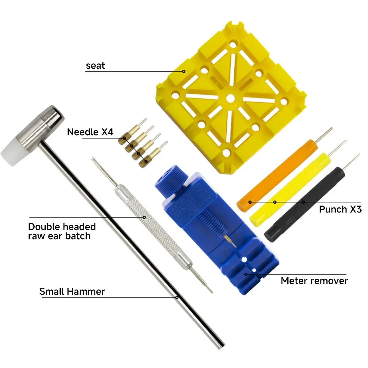 Watch Repair Tool Set Watch Link Band Slit Strap Bracelet Chain Pin Remover Adjuster Tool Kit for Professional Watchmak