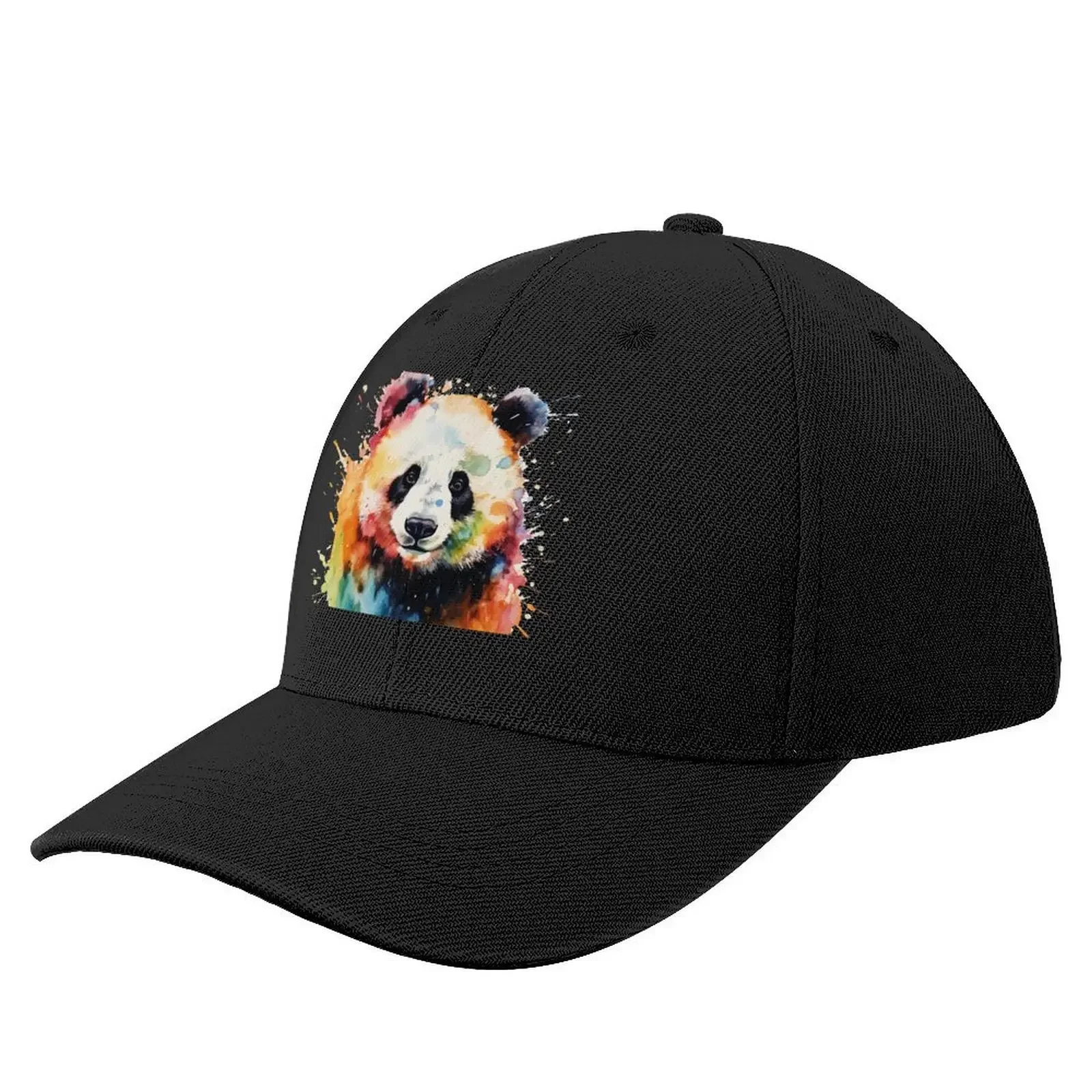 Rainbow Panda Bear: Joy in colors Baseball Cap sun hat Thermal Visor black Streetwear Luxury Woman Men's