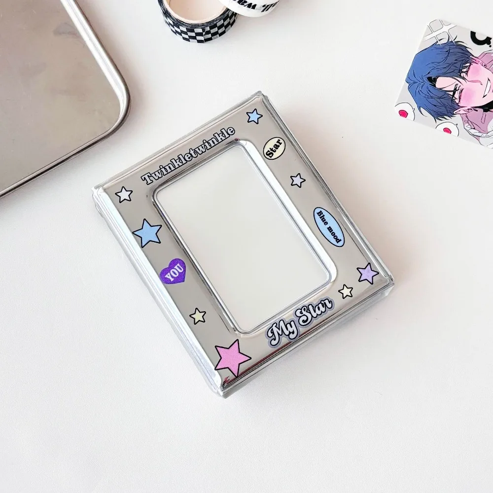 Silver Envelope 3inch Photocard Holder Single Grid Card Album Kpop Fan Collectible Cards Storage Instant Photo Card Sleeve