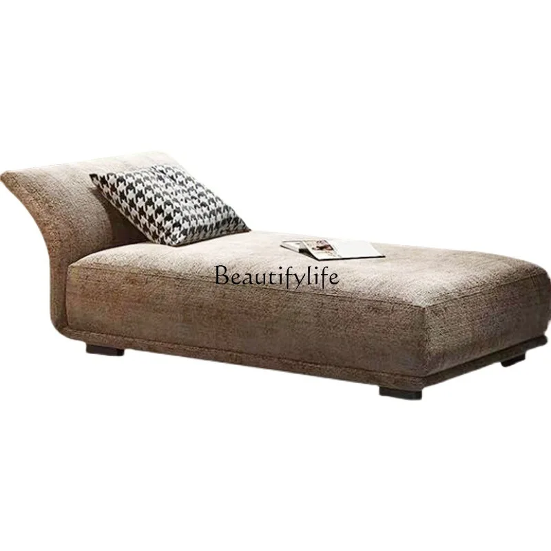 

Italian minimalist living room chaise longue beauty sofa fabric single bed