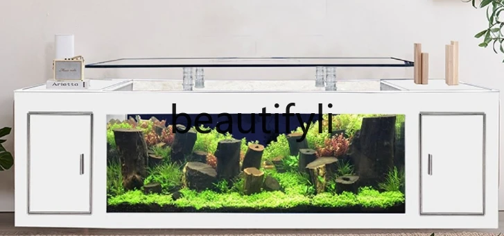 

TV cabinet fish tank household floor-to-ceiling large, medium and small ecological glass water-free