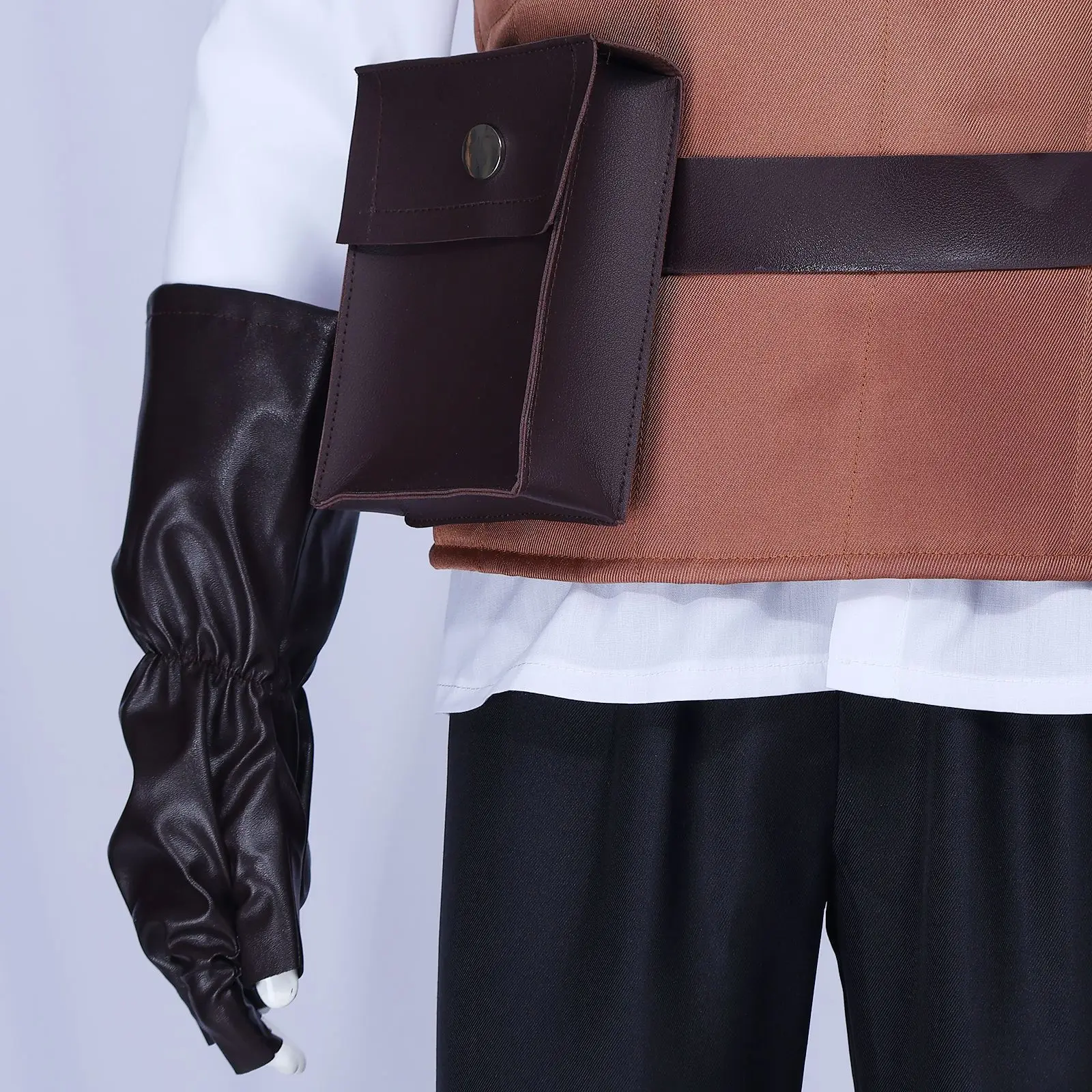 Chilchuck Tims تأثيري حلي شعر مستعار أنيمي لذيذ في الزنزانة شعر مستعار موحد وشاح قميص قفازات Chiruchakku Timuzu حفلة الهالوين