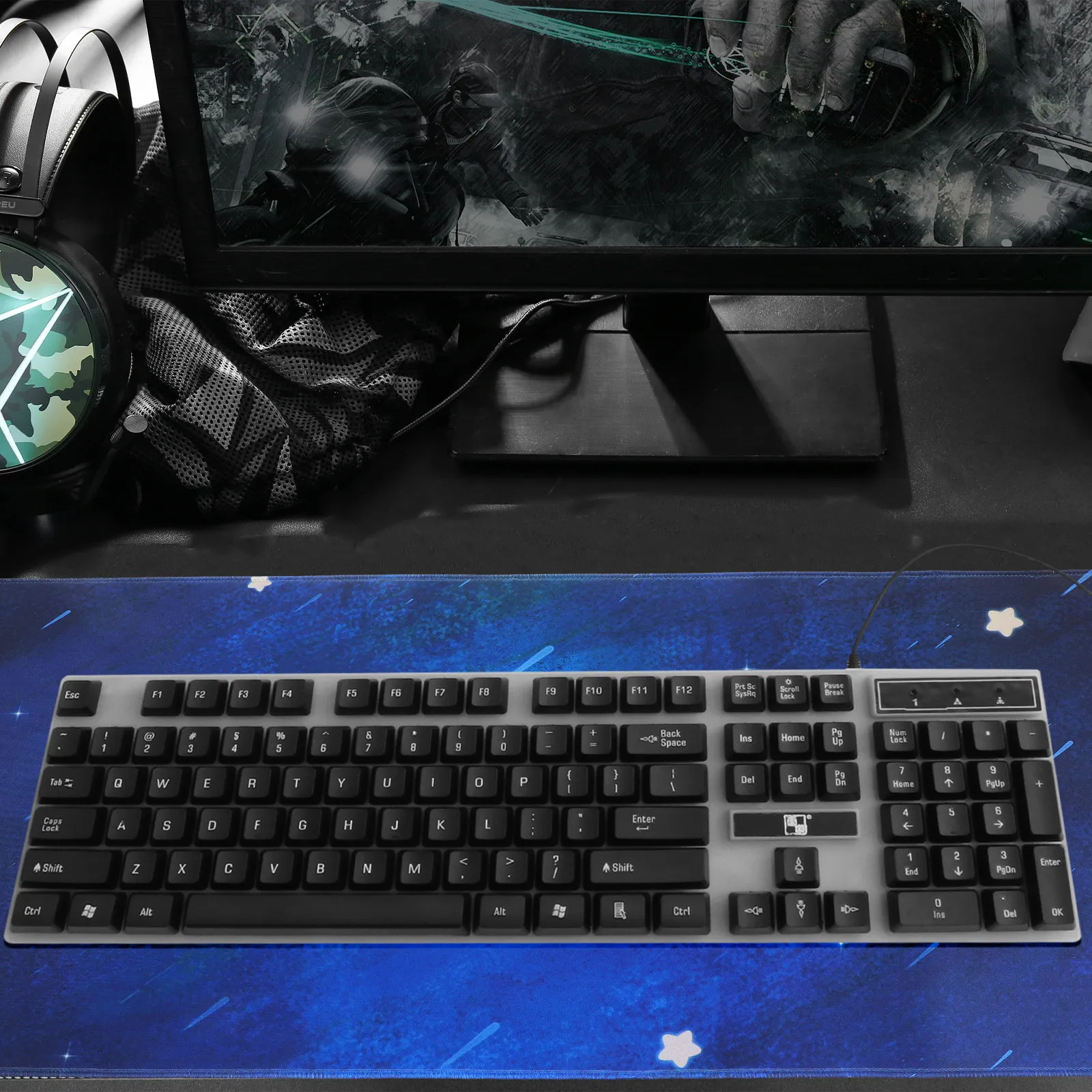 

Светодиодный коврик для мыши с RGB-подсветкой, 14 эффектов, гладкие края, нескользящий, для игровых компьютеров и рабочих столов, 1 шт.