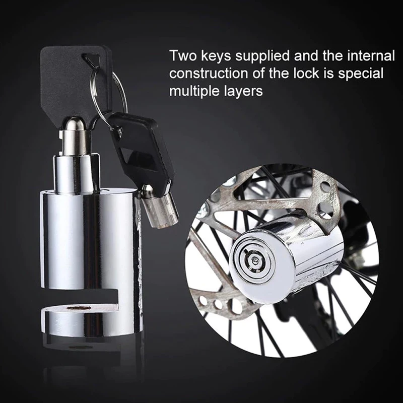 Universal Motorcycle Disc Brake Lock Anti-theft Disc Brake Lock Stainless Steel Disc Lock With 2 Key view 5