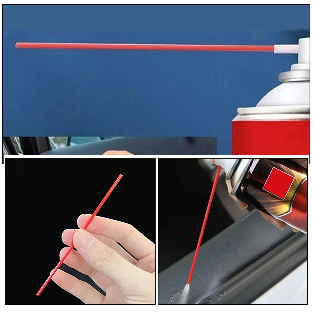 

100pcs Rust Removal Sprayer Nozzle 50cm Long Tube Lubricant Can Replacement Durable Hard PP For Home Car Maintenance Tool Parts