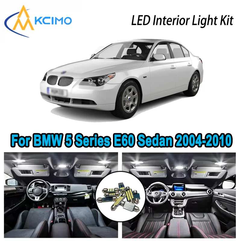 

For BMW 5 Series E60 Sedan 2004-2010 2005 2006 2007 2008 Interior LED Dome Map Trunk Light Kit Canbus Error Free Car LED Lamps