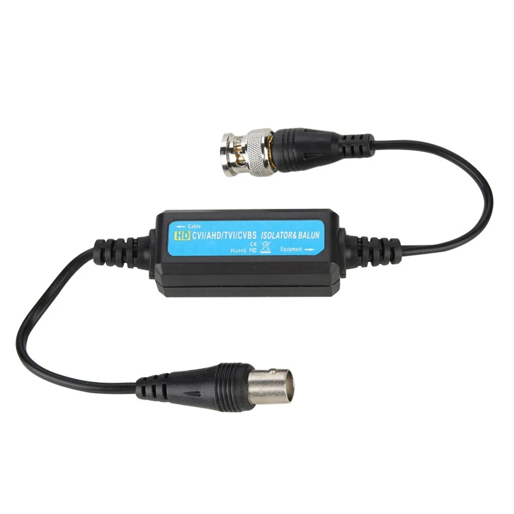 

HD-TVI/CVI/AHD/CVBS Ground Loop Isolator Video Balun Coaxial BNC Male To Female for Camera