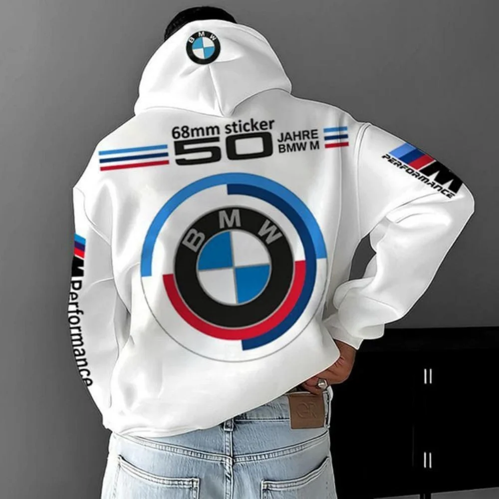 

25-26 Men's Autumn BMW Long Sleeve Hoodie Sweatshirt Jacket Coat Sports Motorcycle Racing M Power Car Brand Stylish Fashion