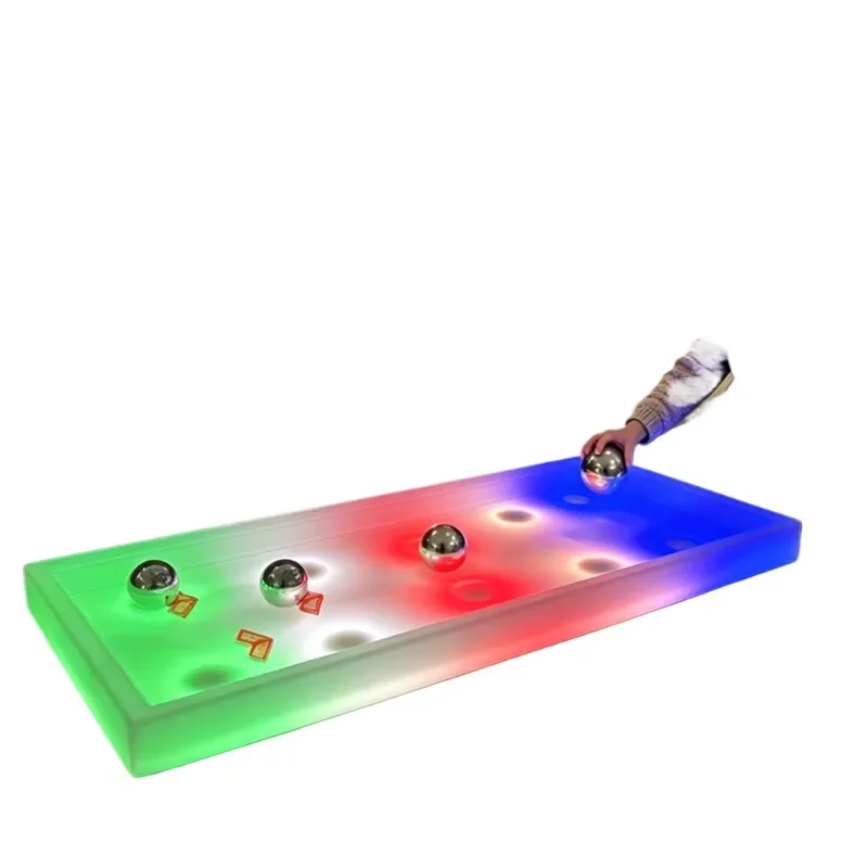 luminous marble track game board with 4 stainless steel balls, suitable for children aged 0-6 to concentrate on