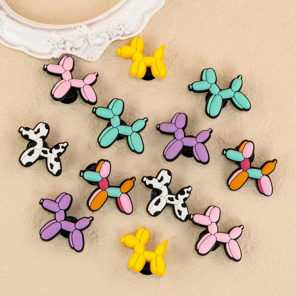 1/6 PVC Ballon Hundes chuh Charms niedlichen Tier Schuh Dekorationen Stifte für Männer Frauen Kinder Geschenk Sandalen Clog Zubehör Clog Schnallen – Detail 1