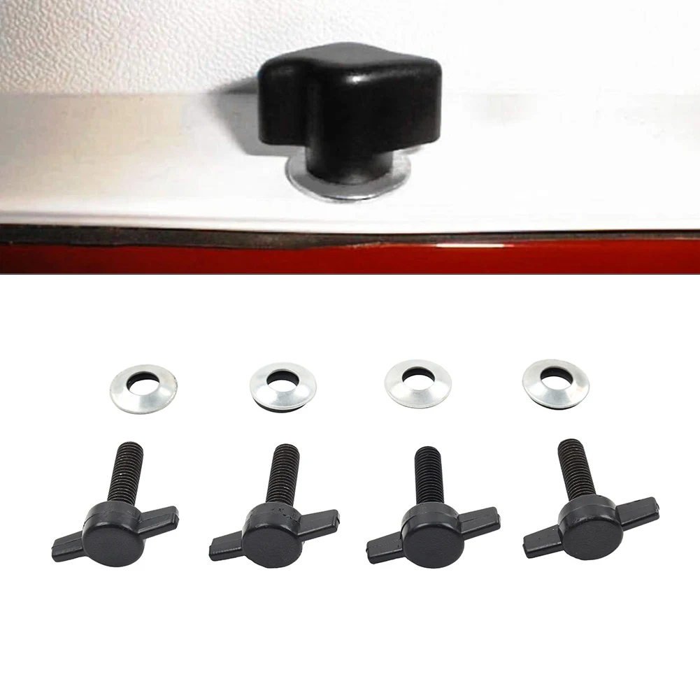 4Pcs Car Hard Top Fasteners Nuts Bolts Steel For Jeep Wrangler YJ TJ JK 1987-2017