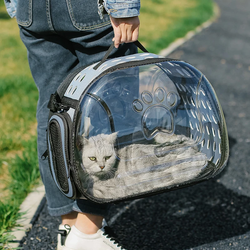 Portable Breathable Pet Carrier Backpack, Dog and Cat Travel Cage, Outdoor Handbag