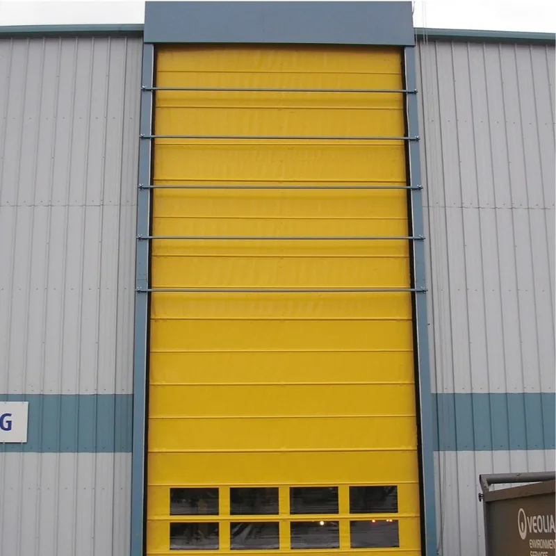 Strap-on PVC fast door, electric wind-resistant garage fast door